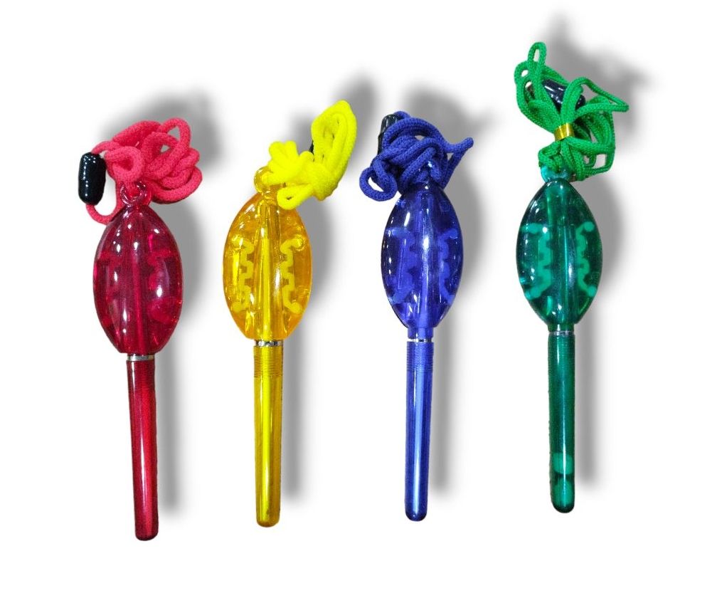 Boligrafo Plastico Chupeta Amarillo, Azul, Rojo